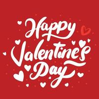 Happy Valentine's Day text banner. Concept Happy Valentine's Day text as square banner. Vector illustration.