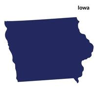 Map of Iowa. Iowa map. USA map vector