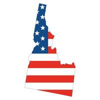 Idaho Map. Map of Idaho in blue. USA map vector