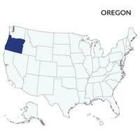 Oregon Map. Map of Oregon. USA map vector