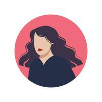 Circle the avatar with the portrait women of various races and hairstyles. Collection of user profiles. Round icon with happy smiling human. vector