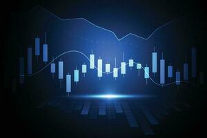 Business candle stick graph chart of stock market investment trading on white background design. Bullish point, Trend of graph. Vector illustration