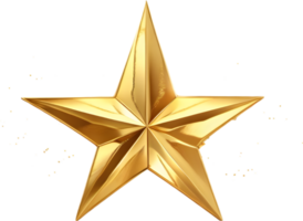 Gold Star, Shining Bright, Stellar Achievement ai generative png