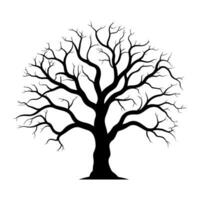 muerto árbol vector silueta clipart, de miedo árbol silueta vector, Víspera de Todos los Santos escalofriante árbol vector ilustración