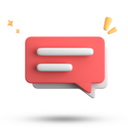 3d rendering of speech bubble, 3D pastel chat icon set. Set of 3d speak bubble. png