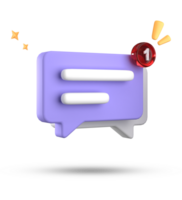 3d rendering of speech bubble, 3D pastel chat icon set. Set of 3d speak bubble. png