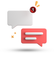 3d rendering of speech bubble, 3D pastel chat icon set. Set of 3d speak bubble. png