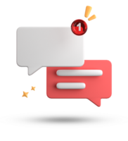 3d rendering of speech bubble, 3D pastel chat icon set. Set of 3d speak bubble. png