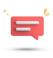 3d rendering of speech bubble, 3D pastel chat icon set. Set of 3d speak bubble. png