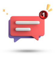 3d rendering of speech bubble, 3D pastel chat icon set. Set of 3d speak bubble. png