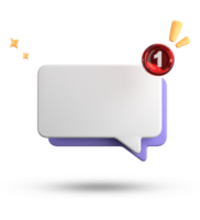 3d rendering of speech bubble, 3D pastel chat icon set. Set of 3d speak bubble. png