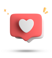 3d rendering of speech bubble love, 3D pastel pink purple chat icon set. Set of 3d speak bubble. png