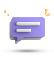 3d rendering of speech bubble, 3D pastel chat icon set. Set of 3d speak bubble. png