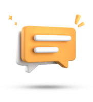 3d rendering of speech bubble, 3D pastel chat icon set. Set of 3d speak bubble. png