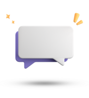 3d rendering of speech bubble, 3D pastel chat icon set. Set of 3d speak bubble. png