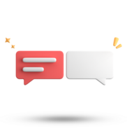 3d rendering of speech bubble, 3D pastel chat icon set. Set of 3d speak bubble. png