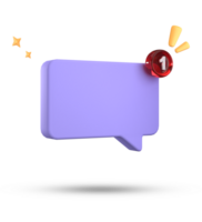 3d rendering of speech bubble, 3D pastel chat icon set. Set of 3d speak bubble. png