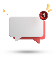 3d rendering of speech bubble, 3D pastel chat icon set. Set of 3d speak bubble. png