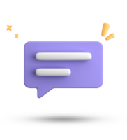 3d rendering of speech bubble, 3D pastel chat icon set. Set of 3d speak bubble. png