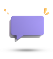 3d rendering of speech bubble, 3D pastel chat icon set. Set of 3d speak bubble. png