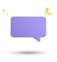 3d rendering of speech bubble, 3D pastel chat icon set. Set of 3d speak bubble. png