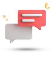 3d rendering of speech bubble, 3D pastel chat icon set. Set of 3d speak bubble. png