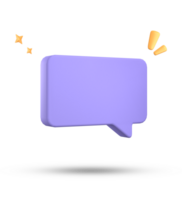 3d rendering of speech bubble, 3D pastel chat icon set. Set of 3d speak bubble. png