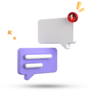 3d rendering of speech bubble, 3D pastel chat icon set. Set of 3d speak bubble. png