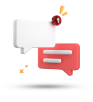 3d rendering of speech bubble, 3D pastel chat icon set. Set of 3d speak bubble. png