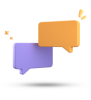 3d rendering of speech bubble, 3D pastel chat icon set. Set of 3d speak bubble. png