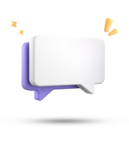 3d rendering of speech bubble, 3D pastel chat icon set. Set of 3d speak bubble. png