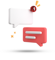 3d rendering of speech bubble, 3D pastel chat icon set. Set of 3d speak bubble. png