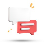 3d rendering of speech bubble, 3D pastel chat icon set. Set of 3d speak bubble. png