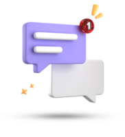 3d rendering of speech bubble, 3D pastel chat icon set. Set of 3d speak bubble. png