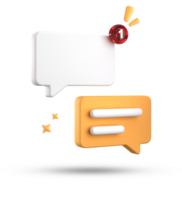 3d rendering of speech bubble, 3D pastel chat icon set. Set of 3d speak bubble. png