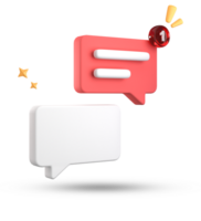 3d rendering of speech bubble, 3D pastel chat icon set. Set of 3d speak bubble. png