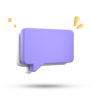 3d rendering of speech bubble, 3D pastel chat icon set. Set of 3d speak bubble. png