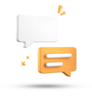 3d rendering of speech bubble, 3D pastel chat icon set. Set of 3d speak bubble. png