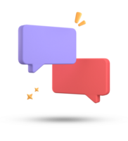 3d rendering of speech bubble, 3D pastel chat icon set. Set of 3d speak bubble. png