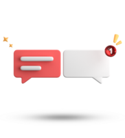 3d rendering of speech bubble, 3D pastel chat icon set. Set of 3d speak bubble. png