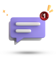 3d rendering of speech bubble, 3D pastel chat icon set. Set of 3d speak bubble. png