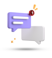 3d rendering of speech bubble, 3D pastel chat icon set. Set of 3d speak bubble. png