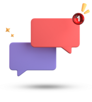 3d rendering of speech bubble, 3D pastel chat icon set. Set of 3d speak bubble. png