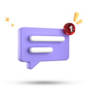 3d rendering of speech bubble, 3D pastel chat icon set. Set of 3d speak bubble. png