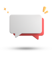 3d rendering of speech bubble, 3D pastel chat icon set. Set of 3d speak bubble. png