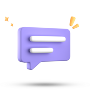 3d rendering of speech bubble, 3D pastel chat icon set. Set of 3d speak bubble. png