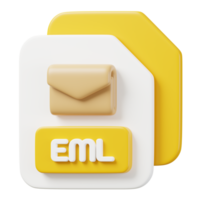 EML file format. File type icon. Files format and document concept. 3d Render illustration. png