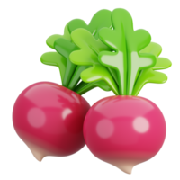 Cartoon fresh beetroot vegetable isolated. 3d render illustration. png