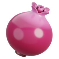 Cartoon fresh red onion vegetable isolated. 3d render illustration. png