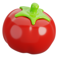 dibujos animados Fresco rojo tomate vegetal aislado. 3d hacer ilustración. png